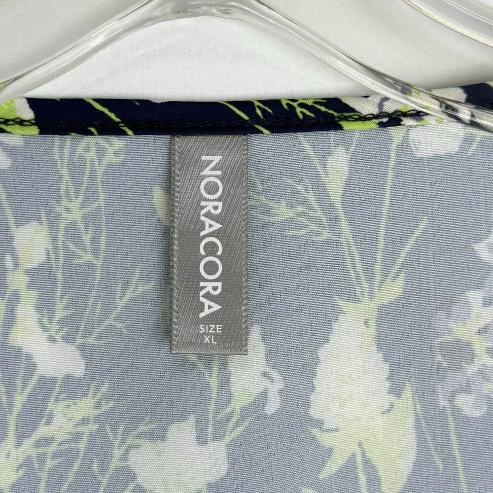 Norecoora Peasant BOHO Floral V-Neck Short Sleeve Top Blouse Size XL - Picture 9 of 15